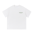 White streetwear tee with small EXCEED Studios Padel Club logo on chest minimal design
